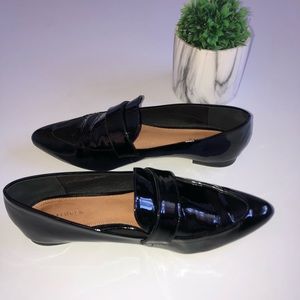 Halogen Pointed Toe Black Loafers Size 10